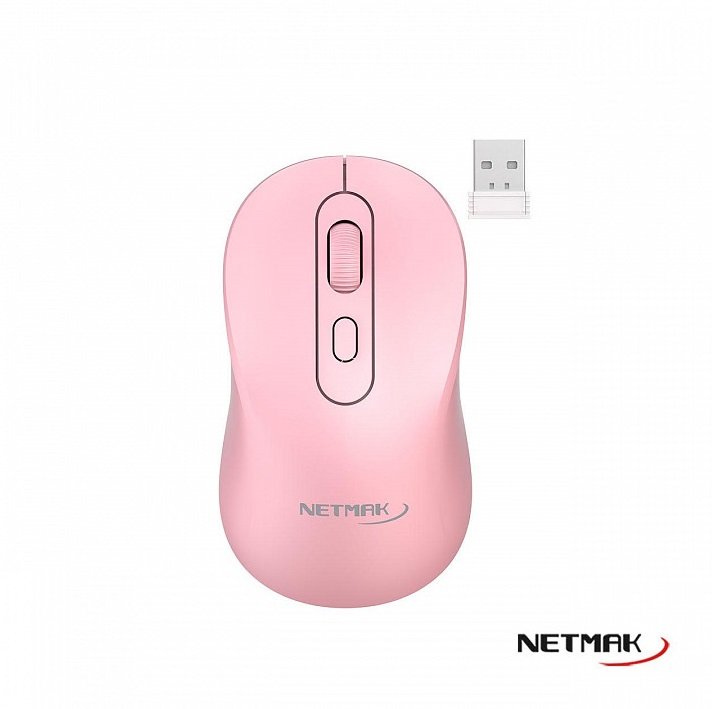 MOUSE USB WIRELES + BT5.2 RECARGABLE NM-M640-P ROSA
NETMAK BLUETOOTH