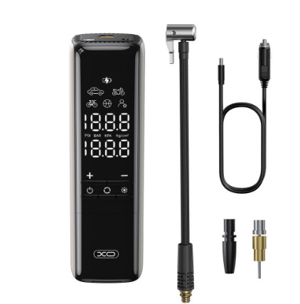 COMPRESOR DE AIRE/INFLADOR AUTO/MOTO 12V CON CABLE XO-CZ017 - 09754