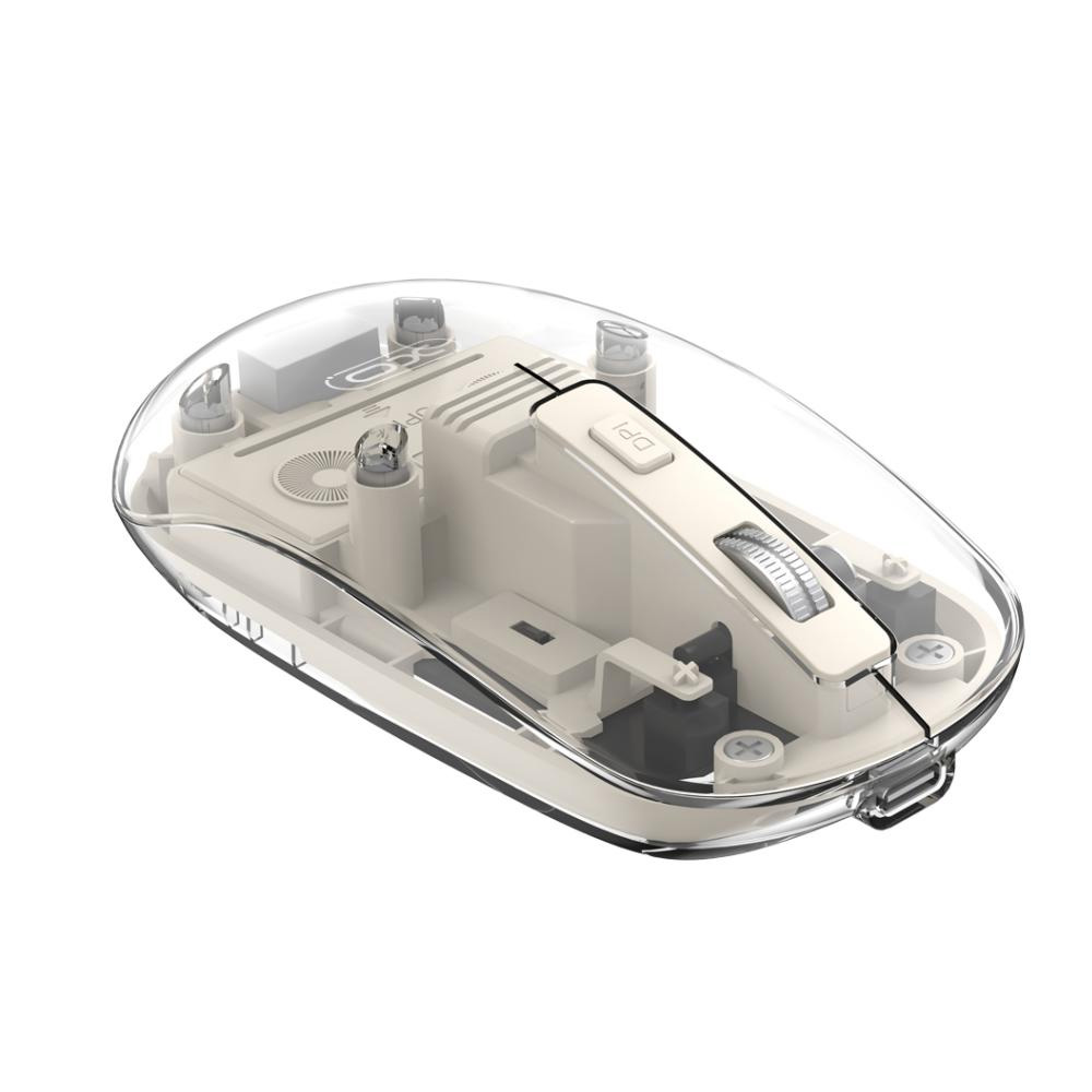 MOUSE WIRELESS BLUETOOTH TRANSPARENTE BLANCO M12 XO - 09772