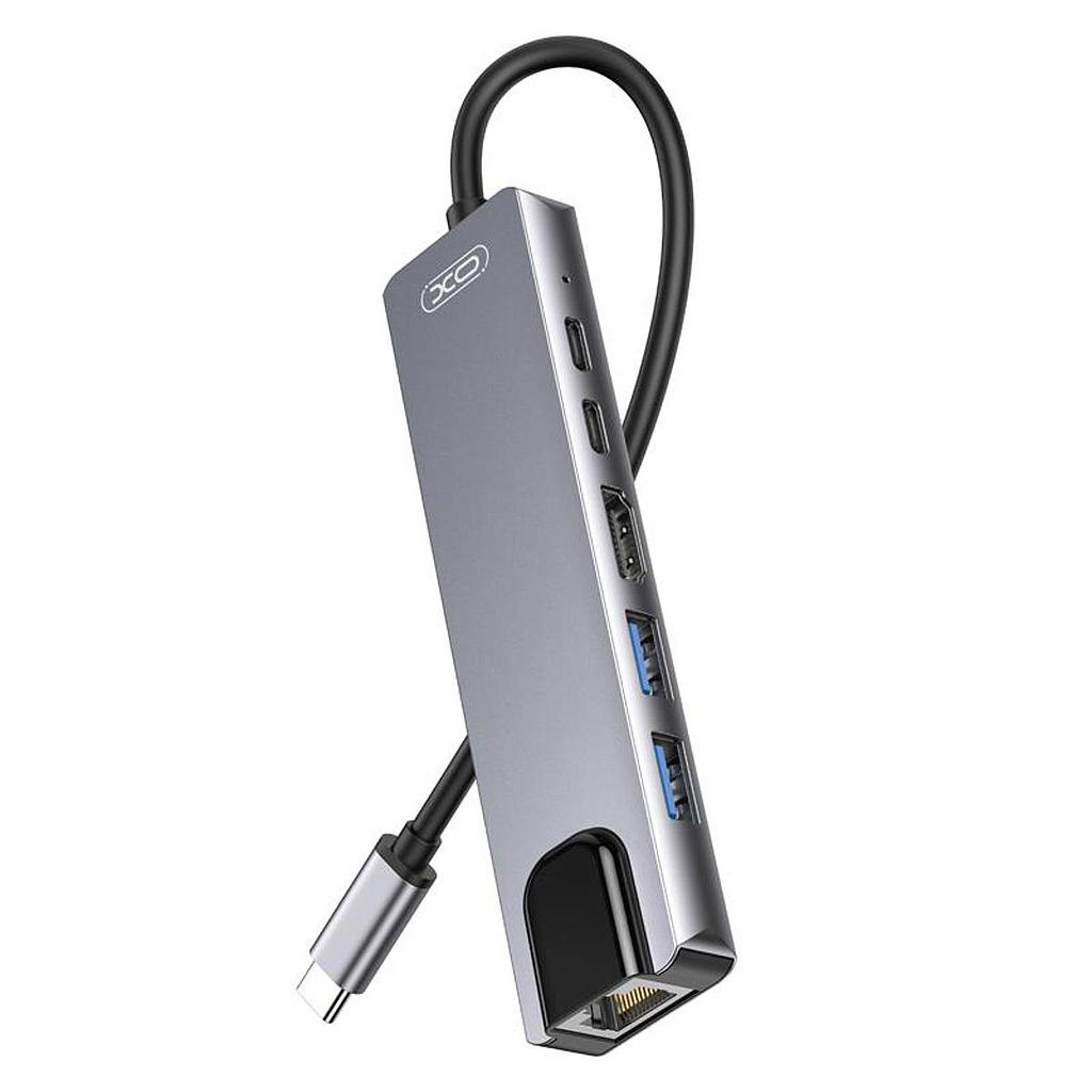 HUB ADAPTADOR TIPO C  6 EN 1 XO - HUB013 MULTIFUNCION