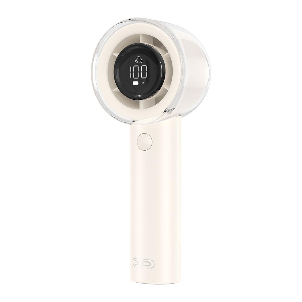 VENTILADOR PORTATIL DE MANO XO - MF81 CON PANTALLA DIGITAL Y BATERÍA RECARGABLE DE 3000MAH