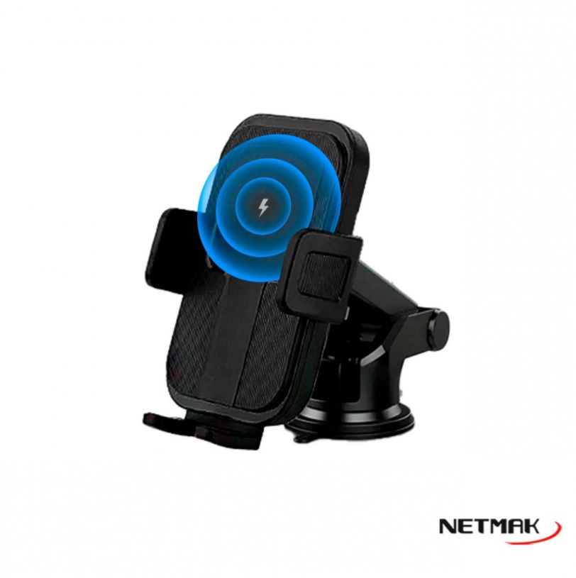 SOPORTE MAS CARGADOR INALAMBRICO NM-HC42 PARA AUTO NETMAK - 10000
