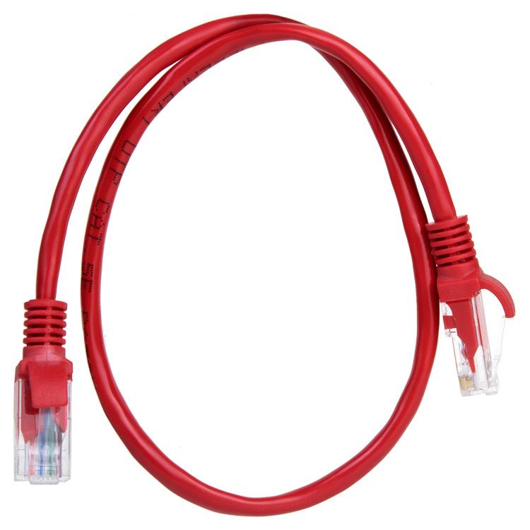 CABLE RED PATCH CORD UTP CAT5E 0.5 MTS PATCH 0.5 RJ ROJO - - - NOGA NET - CABLE10019