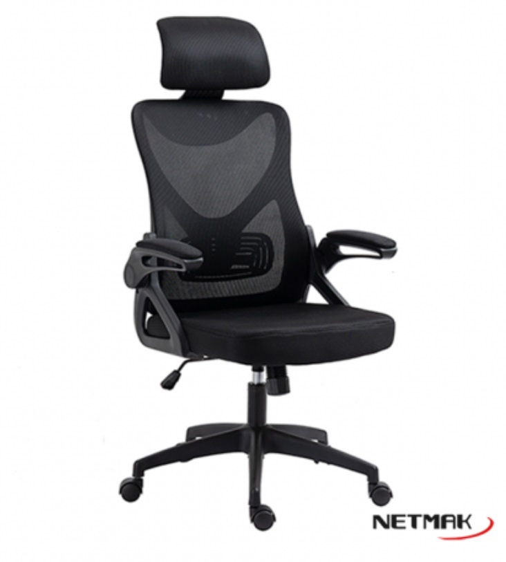 SILLA DE OFICINA ERGONOMICA NEGRA NM-ELEGANZA - SILLA10121