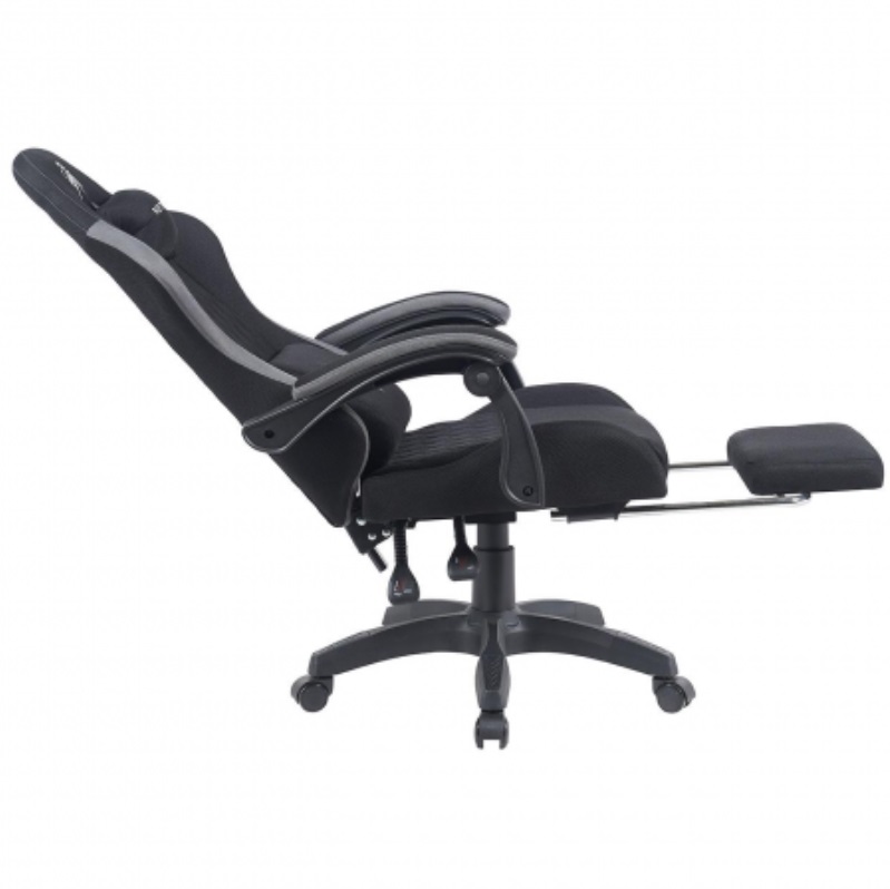 SILLA GAMER NEGRA NM-904 NEGRA CON APOYAPIES - SILLA10125