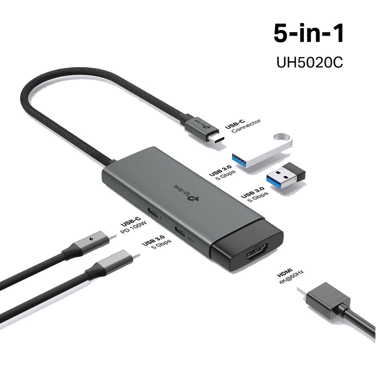 HUB ADAPTADOR USB UH5020C UUSB-C 5 EN 1 HDMI/ETH/USB TP LINK
(0088) - HUB10241