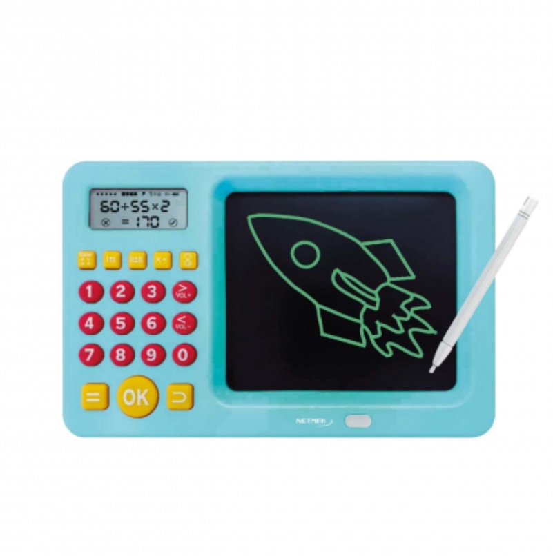PIZARRON MAGICO CON CALCULADORA Y JUEGOS NM-PM103-B AZUL - 10254