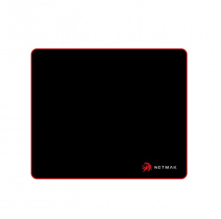 PAD MOUSE 30X25 NM-MP752 NEGRO BORDE ROJO NETMAK
