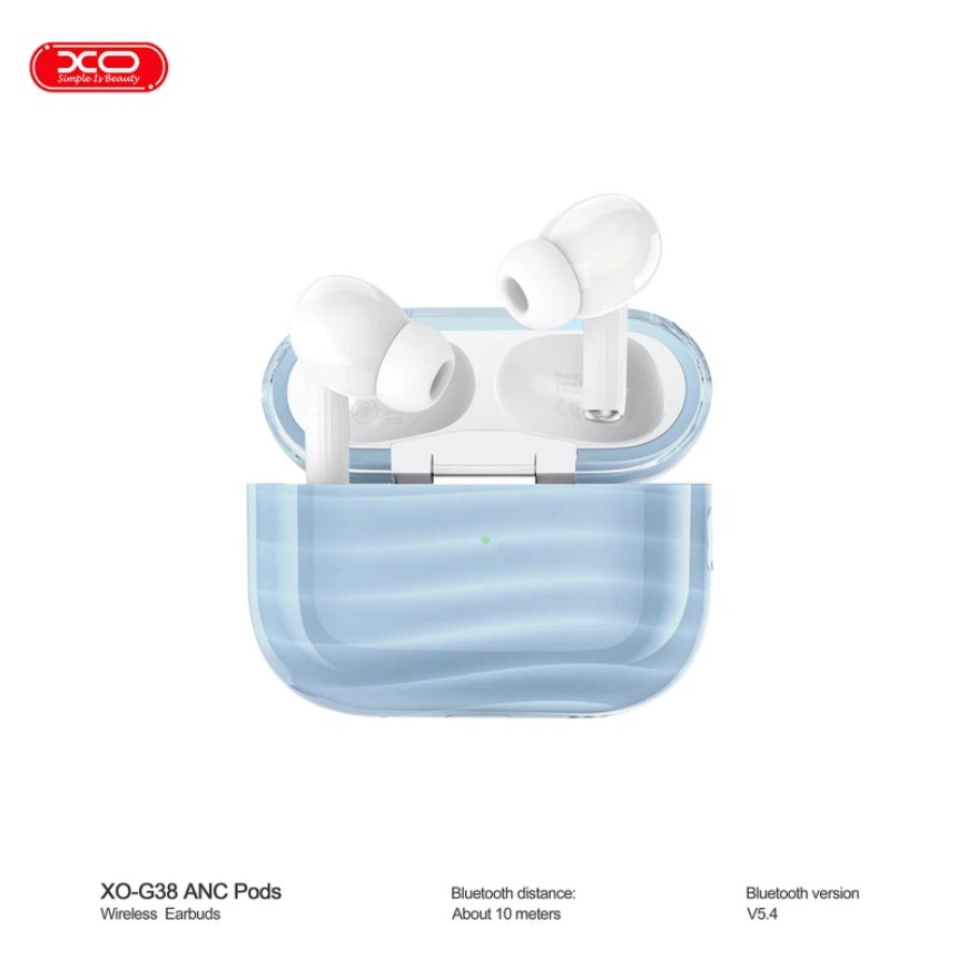 AURICULAR IN EAR BLUETOOTH XO-G38 BLUE DUAL COLOUR MOULDED CLOUD FIGURE ANC TWS EARPHONES