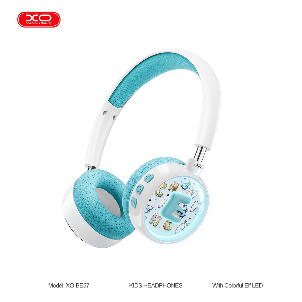AURICULAR VINCHA BLUETOOTH  XO-BE57 BLUE COLORFUL ELF KIDS WIRELESS HEADPHONES
