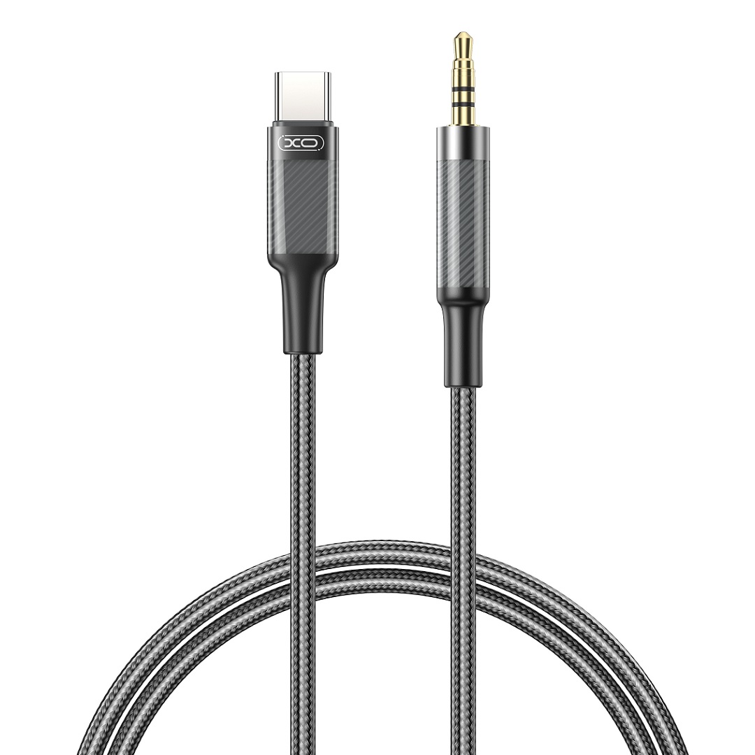 CABLE AUDIO TIPO C M A PLUG 3.5 M XO-NB-R279B NEGRO 1.00MTS