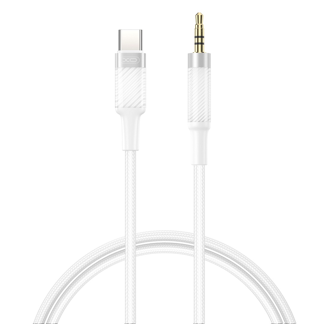 CABLE AUDIO TIPO C M A PLUG 3.5 M XO-NB-R279B BLANCO 1.00MTS