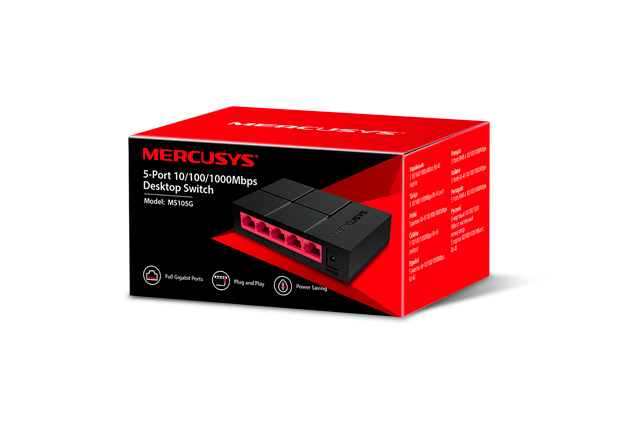 SWITCH  5 PORT MS105G MINI DESKTOP 10/100/1000   - MERCUSYS
9619