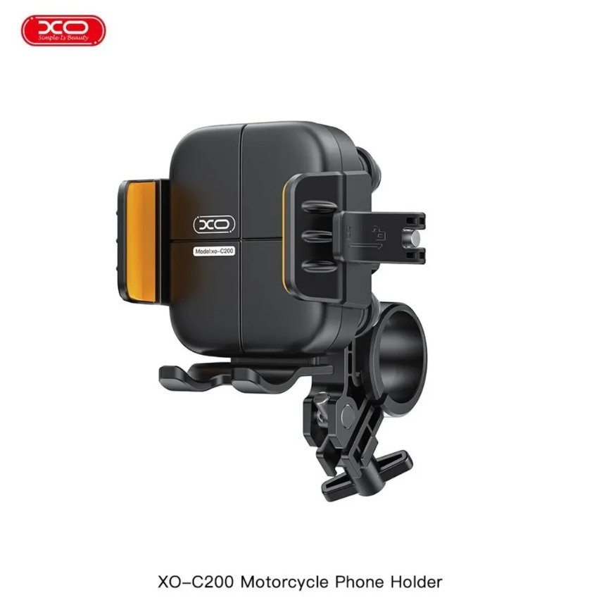 SOPORTE CELULARA PARA MOTO XO-C200 ANTIVIBRACION SEMI CERRADO