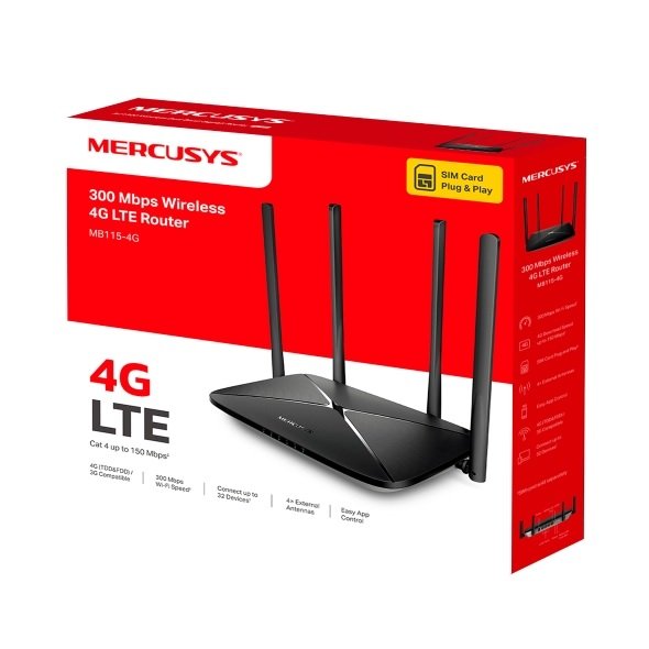 ROUTER INALÁMBRICO MB115-4G N300MBPS WIFI N 4G LTE 4 ANT MERCUSYS BY TPLINK 

2817