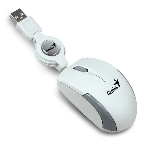 MOUSE USB MICROTRAVELER BLANCO RETRACTIL - GENIUS 31010125104 - MOUSE02724
