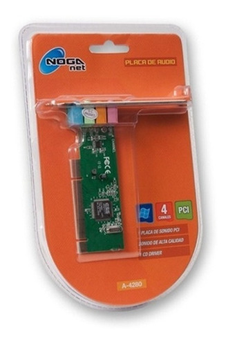 PLACA DE SONIDO PCI DE 4 CANALES A-4280 - NOGA NET - PLACA03796