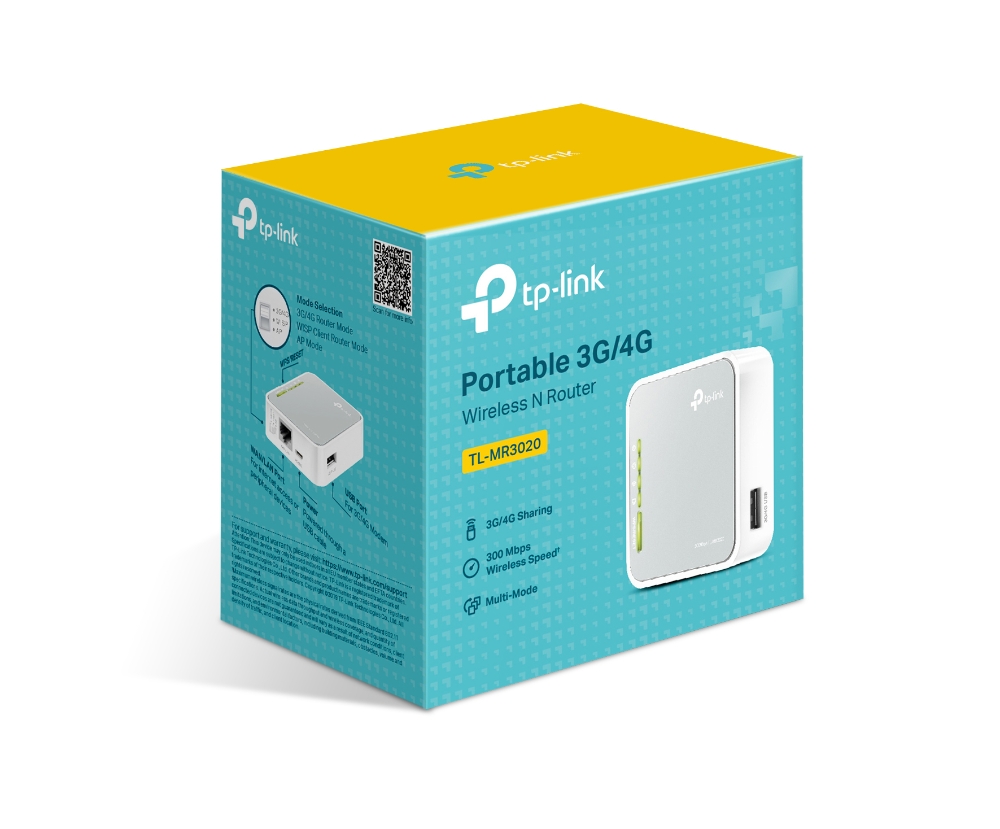 ROUTER 1 P+WIFI 3G 4G (TL-MR3020) 150MBPS WIRELESS - TP-LINK - ROUTERMR3020