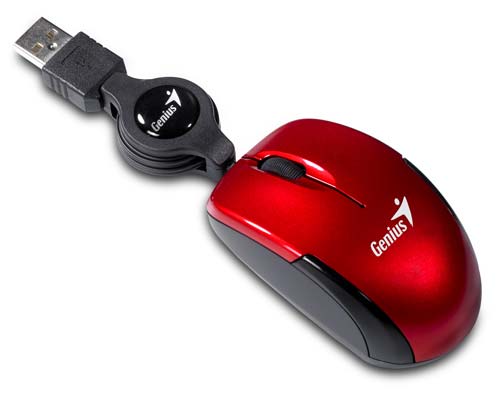 MOUSE USB MICROTRAVELER RUBY RETRACTIL - GENIUS 31010125103 - MOUSE04465
