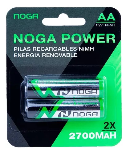 PILAS RECARGABLES AA X 2 UNID 2700 NP-AAM 2.7B- NOGA NET - PILA04511
