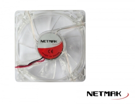 COOLER 80X80X25 4PIN CON LUZ NETMAK  NM-8025-T