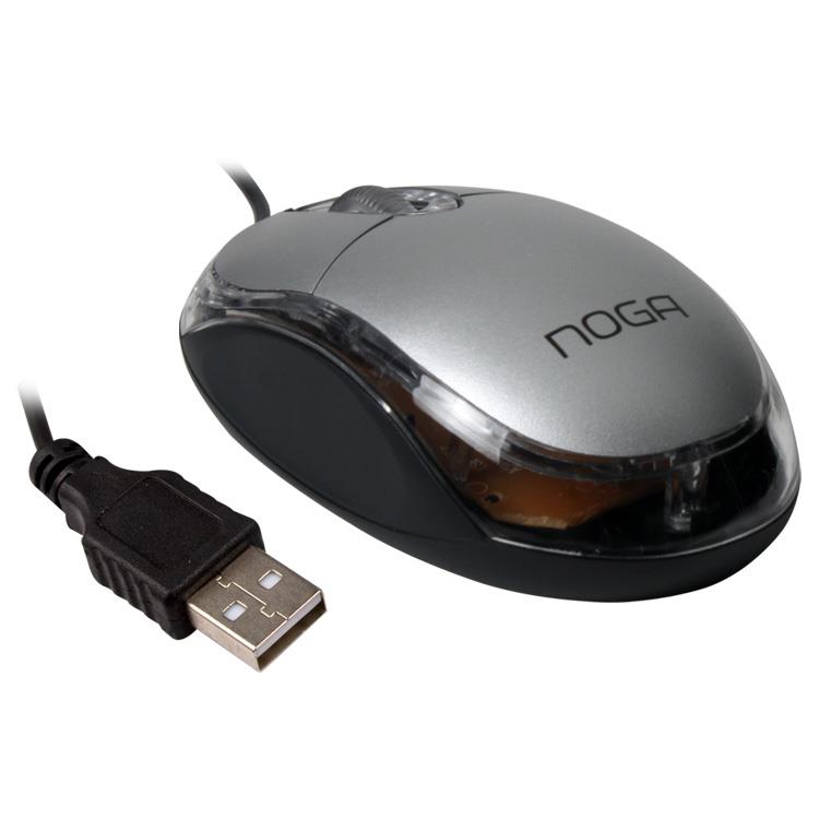 MOUSE USB NG-611UP SILVER- NOGA NET - MOUSENG-611UPPL