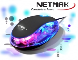 MOUSE USB LUMINOSO NM-M01 NEGRO NM-M01
NETMAK