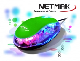 MOUSE USB LUMINOSO NM-M01R ROJO 
NETMAK - MOUSE04903