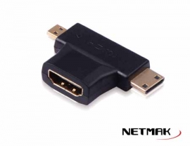 ADAPTADOR HDMI HEMBRA A HDMI MINI+MICRO M NM-C8
NETMAK - ADAPTADOR04935