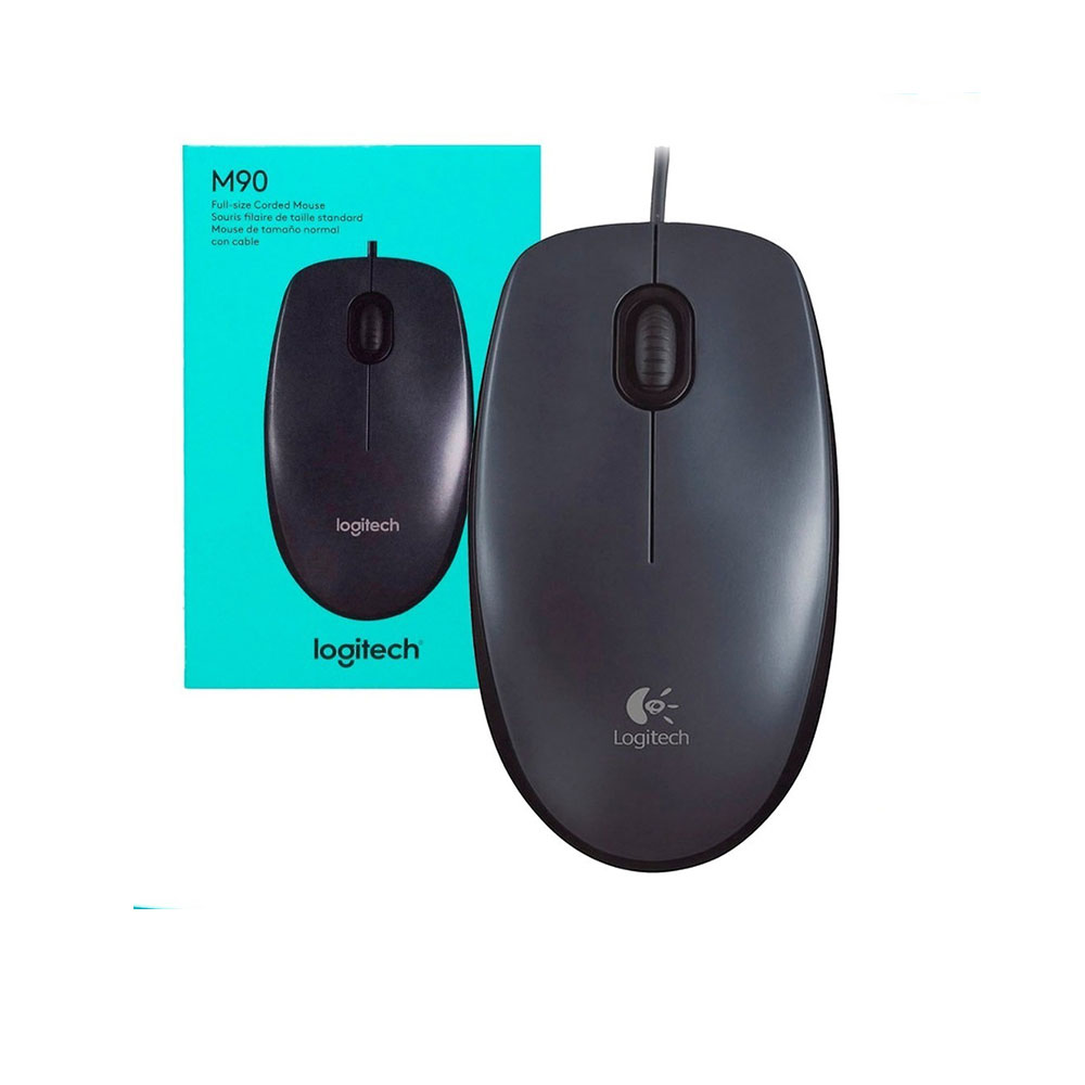 MOUSE USB LOGITECH M90 GRIS - 910-004053 - MOUSE05321