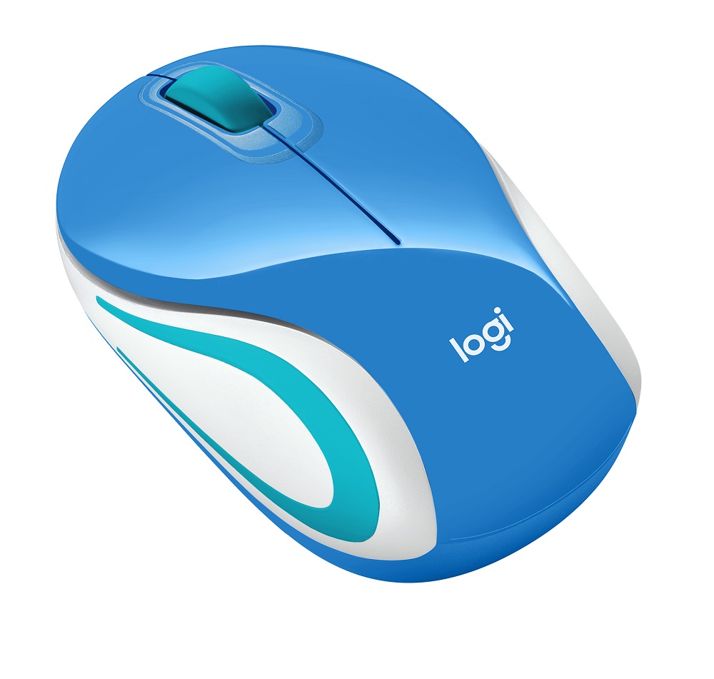 MOUSE USB WIRELESS MINI M187 BLUE 910-005360 LOGITECH - MOUSE05327