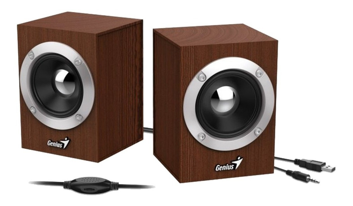 PARLANTES AUDIO PLUG ALIM USB SP-HF280 6W NEGRO/MADERA GENIUS 
31730028400
