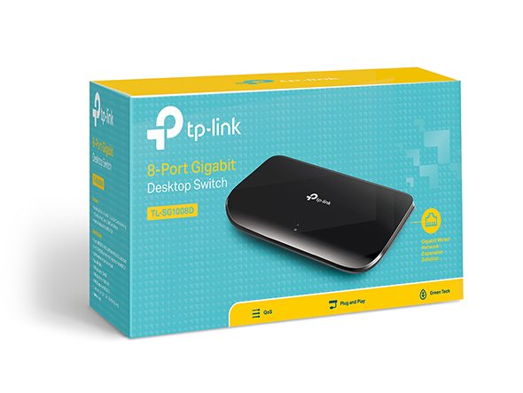 SWITCH  8 PORT (TL-SG1008D) 10/100/1000 GIGABIT - TP-LINK - SWITCHSG1008D