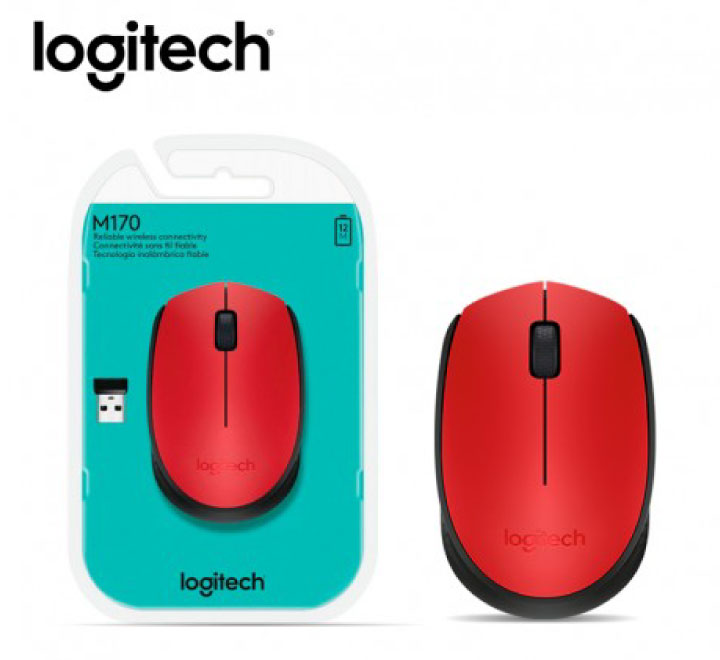 MOUSE USB WIRELESS M170 ROJO 910-004639 LOGITECH  - 910-004941