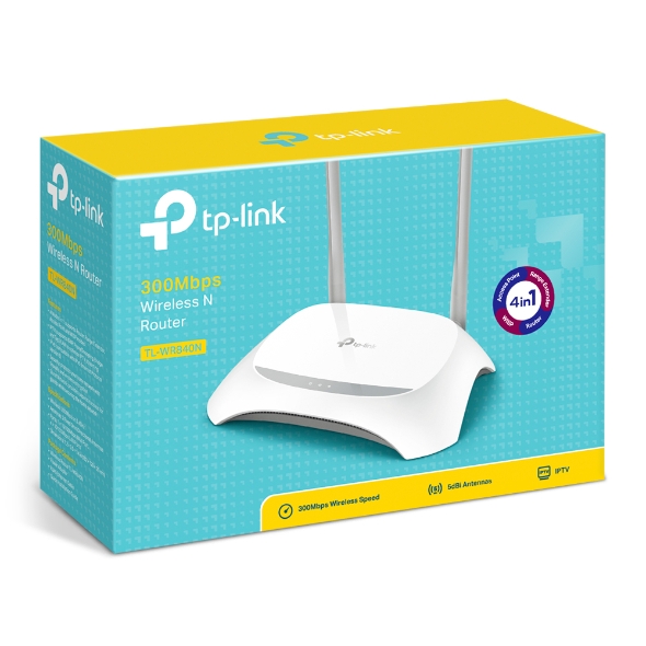 ROUTER 4 P+WIFI (TL-WR840N) 300MBPS WIRELESS - TP-LINK - ROUTER840N