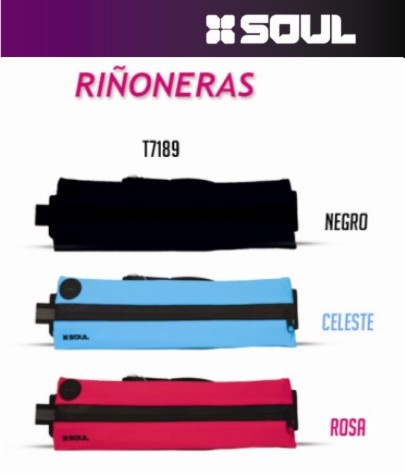 RIÑONERA NEOPRENE RUNNING T7189 AZUL - SOUL RBS-55AZ - RIÑONERA06020