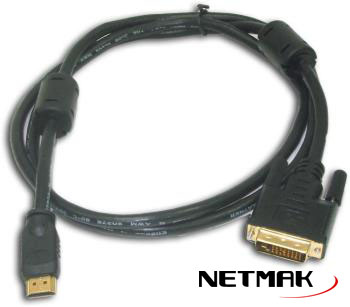 CABLE HDMI M A DVI M 2MTS NM-C02 NETMAK - CABLE06078