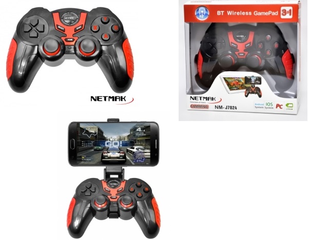 JOYSTICK GAMEPAD BLUETOOTH ANDROID IOS OC NM-J7024 NETMAK OFERTA - JOYSTICK06215