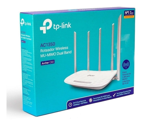 ROUTER 4 P+WIFI DUAL BAND (ARCHER C60 AC1350) 450MBPS 5 ANTENAS WIRELESS - TP-LINK
6755 - ROUTER06442