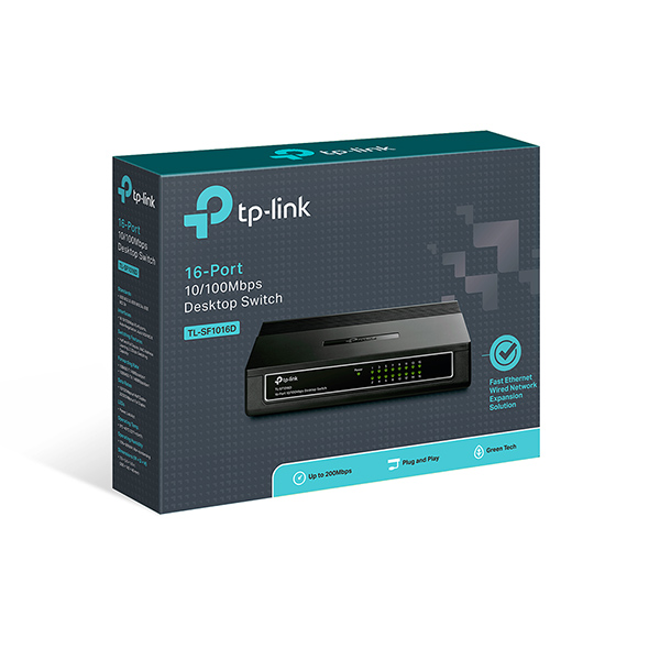 SWITCH 16 PORT (TL-SF1016D) 10/100 - TP-LINK

0293