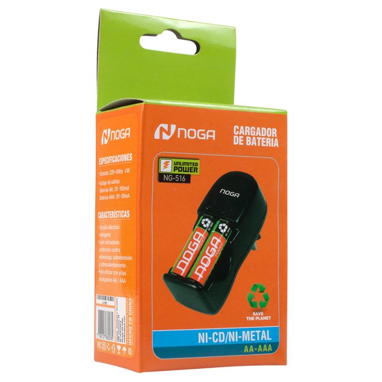 CARGADOR DE PILAS AA / AAA - NG-516 - NOGA NET - CARGADOR06560