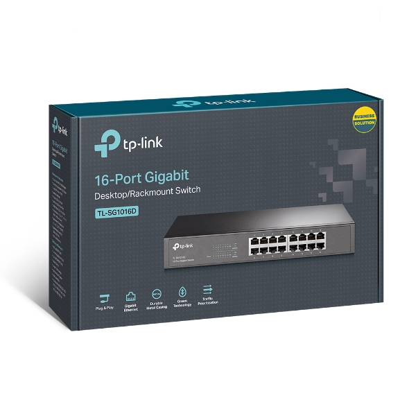 SWITCH 16 PORT (TL-SG1016D) 10/100/1000 RACK - TP-LINK - SWITCH06570