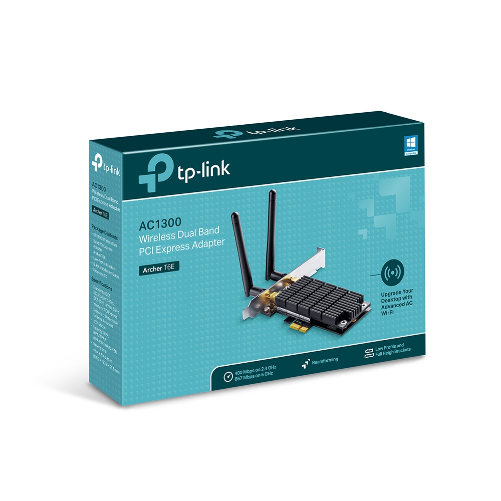 PLACA DE RED PCI-E WIFI (ARCHER T6E) 1300MBPS WIRELESS - TP-LINK - PLACAT6E