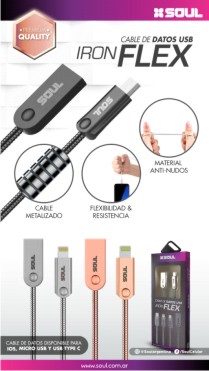 CABLE USB 2.0 A TIPO C NEGRO FLEXIBLE SOUL
USB-IFTYPECNE - CABLE06755