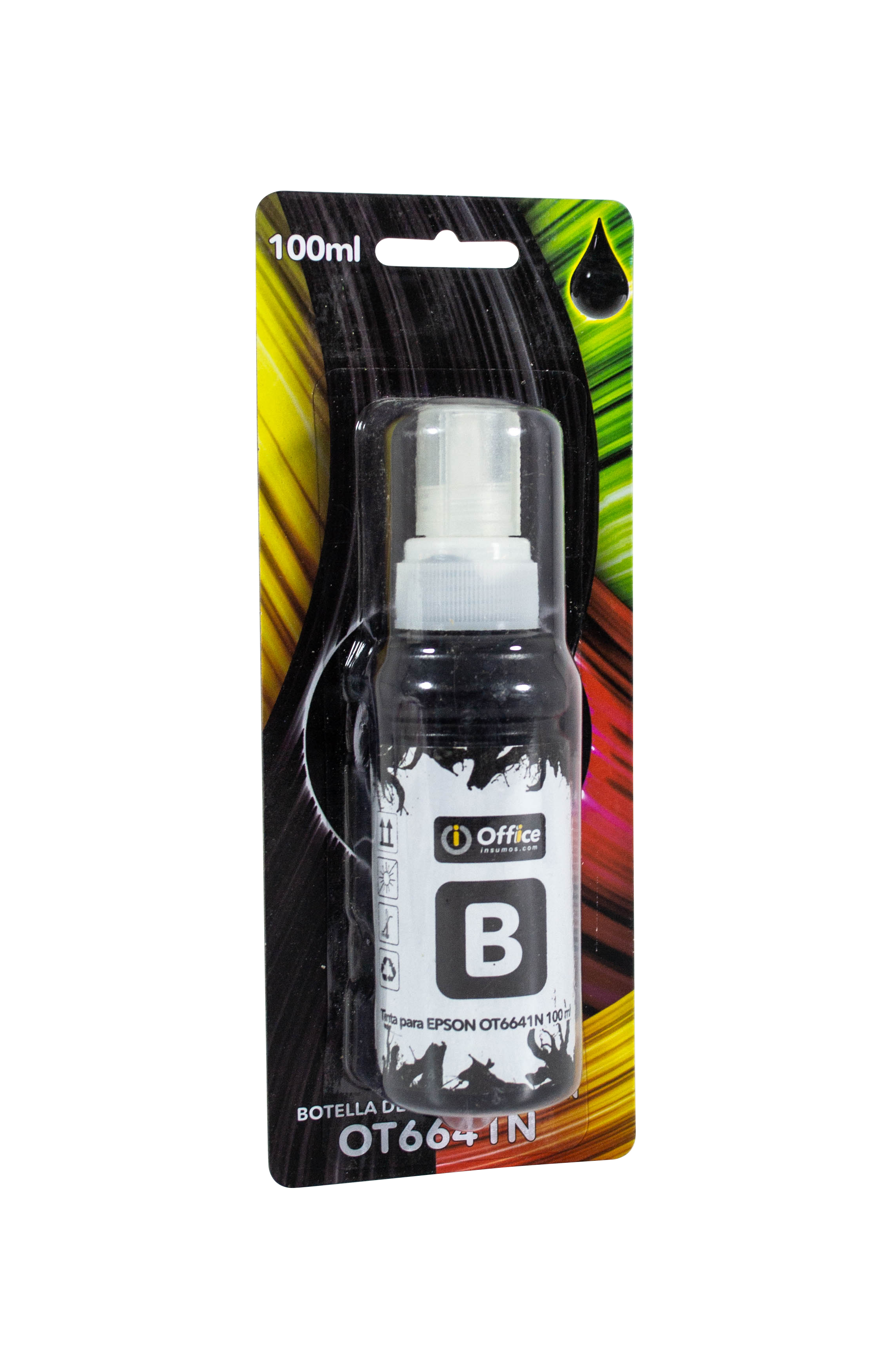 TINTA ALT P/EPSON 100CC A NEGRO EN BLISTER OT6641B CON APLICADOR OT6641N OFFICEINSUMOS.COM - TINTAEOT6641N