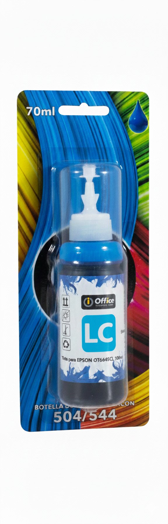 TINTA PARA EPSON 100ML BLISTER E CYAN LIGHT OT6645CL 
TINTA DYE CYAN LIGHT OFFICE FORMULADA PARA IMPRESORAS EPSON DE INYECCIÓN DE TINTA.
FLUJO ESTABLE, SECADO RÁPIDO Y COMPATIBILIDAD CON CABEZALES EPSON INKJET, IDEAL PARA USO DIARIO Y RECARGAS SEGU