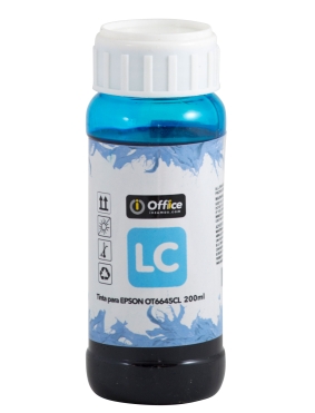 TINTA ALT P/EPSON 200CC E CYAN LIGTH OT6645CL OFFICEINSUMOS.COM