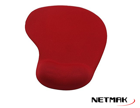 PAD MOUSE CON GEL RED NM-PGEL-R NETMAK - PAD-NM-PGEL-R