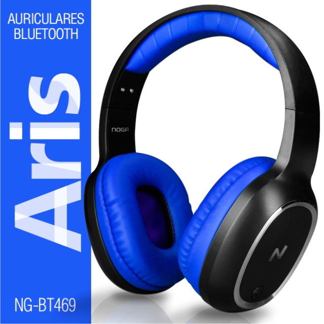 AURICULAR VINCHA BLUETOOTH NOGA NET NG-BT469AZ AZUL - AURICULAR07243