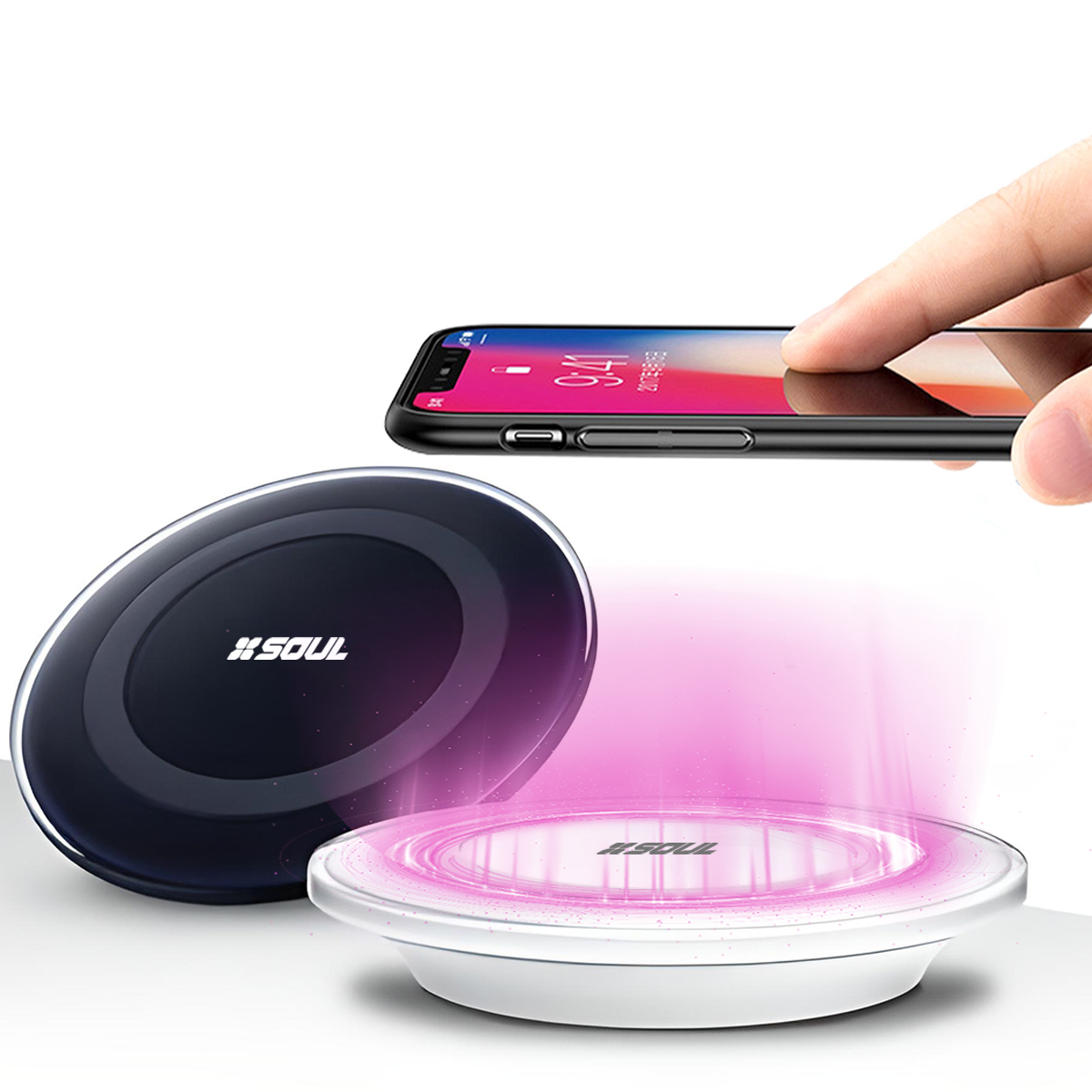 CARGADOR INALAMBRICO PBS-L13 NEGRO BASE INALAMBRICA UNIVERSAL  - SOUL -
PBS-L13FCNE